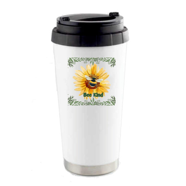 Bumble Bee and Sunflower Travel Mug Thumbnail